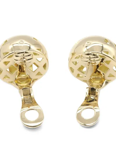 Pre-owned Bvlgari 2010s Sheherezade Cut-out Earrings In Gold