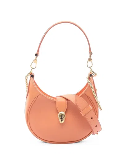 Pre-owned Bvlgari 2010s Small Serpenti Ellipse Shoulder Bag In Orange