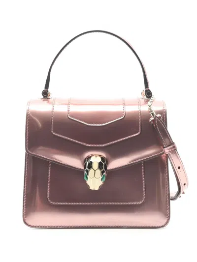 Pre-owned Bvlgari 2011-2025 Patent Serpenti Forever Top Handle Satchel