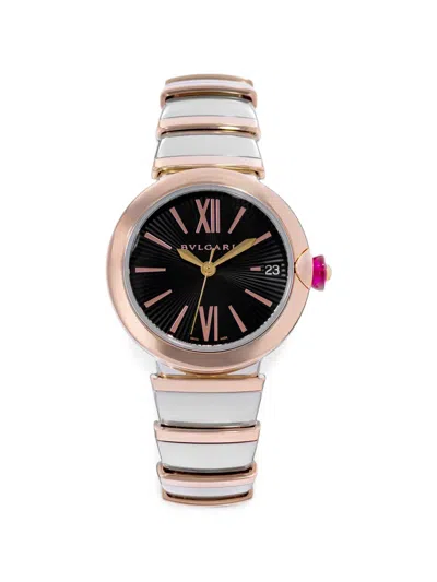 Pre-owned Bvlgari 2015 Lucea 33mm Watch In Black