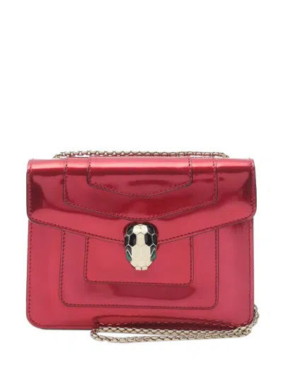 Pre-owned Bvlgari 2020-2025 Small Patent Serpenti Forever Crossbody Bag