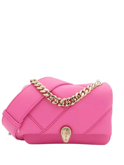 Pre-owned Bvlgari 2020-2026 Mini Leather Serpenti Cabochon Satchel In Pink