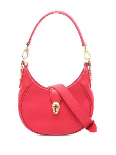 Pre-owned Bvlgari 2020-2026 Small Leather Serpenti Ellipse Satchel In Red