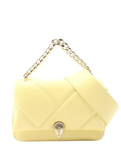 Pre-owned Bvlgari 2021-2025 Mini Leather Serpenti Cabochon Satchel In Yellow