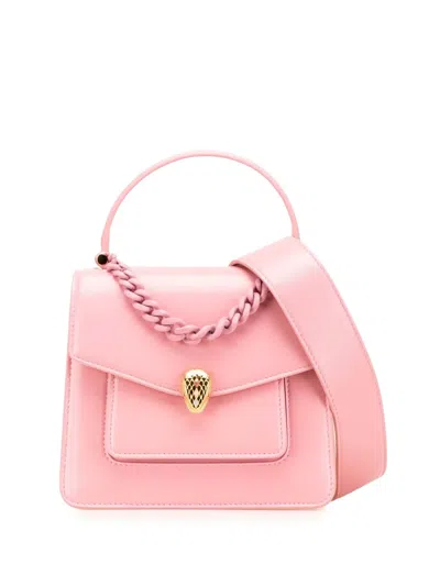 Pre-owned Bvlgari 2021 Limited Edition Calfskin Serpenti Forever Chain Top Handle Bag Satchel