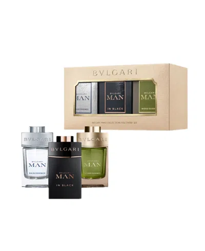 Bvlgari 3-pc Man Mini Fragrance Gift Set, 0.50 Oz. In Transparent