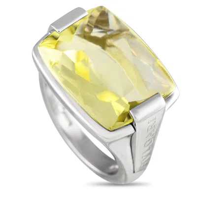 Bvlgari Allegra 18k White Gold Lemon Citrine Ring Bv05-012224 In Metallic