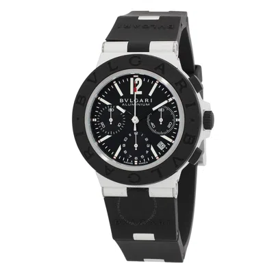 Bvlgari Aluminium 41  Chronograph Automatic Black Dial Men's Watch 103868