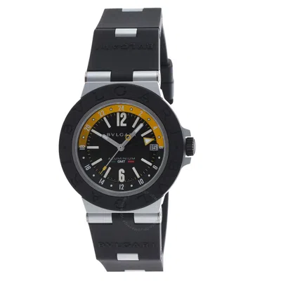 Bvlgari Aluminium Automatic Black Dial Men's Watch 103702 In Silver Tone/black