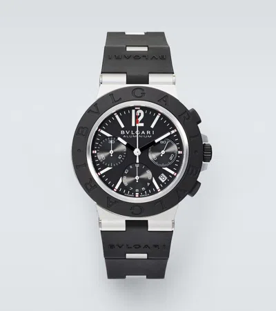 Bvlgari Aluminium Titanium Watch In Black