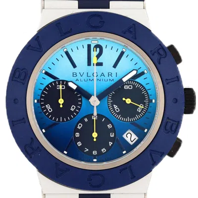 Pre-owned Bvlgari Aluminium Wristwatch () In Blue