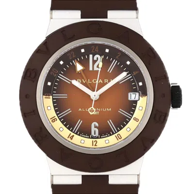 Pre-owned Bvlgari Aluminium Wristwatch () In Brown
