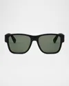 Bvlgari Aluminum Geometric Sunglasses In Black