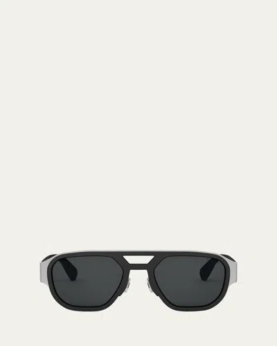 Bvlgari Aluminum Pilot Sunglasses In Black