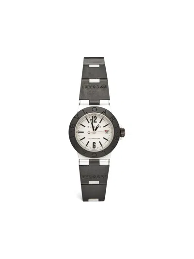 Pre-owned Bvlgari Aluminum Rubber Strap Watch 30mm