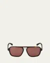 Bvlgari Aluminum Sunglasses In Dark Havana Brown