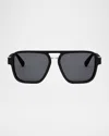 Bvlgari Aluminum Sunglasses In Matte Black Smoke Polarized