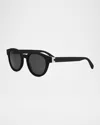 Bvlgari Aluminum Sunglasses In Matte Blacksmoke