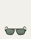 Bvlgari Aluminum Sunglasses In Shiny Blk Green