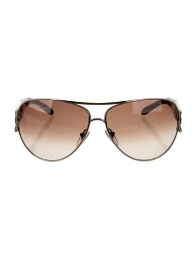 Pre-owned Bvlgari Aviator Gradient Sunglasses In Brown