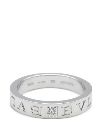 Pre-owned Bvlgari B-zero One Ring 1pd Diamond Ring In Silver