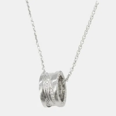 Pre-owned Bvlgari B-zero1 18k White Gold Diamond Necklace