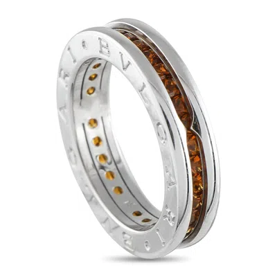 Bvlgari B. Zero1 18k White Gold Orange Sapphire Ring Bv02-072825