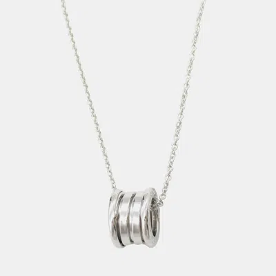 Pre-owned Bvlgari B-zero1 18k White Gold Pendant Necklace