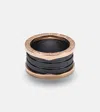 BVLGARI B. ZERO1 18KT ROSE GOLD AND CERAMIC RING