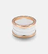 Bvlgari B. Zero1 4-band Ceramic 18k Rose Gold Ring In Gold