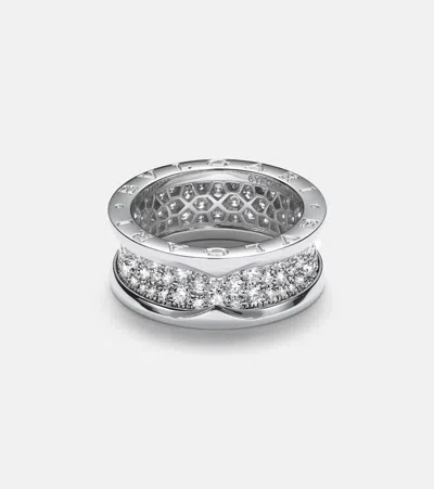 Bvlgari Ring B.zero1 Aus 18kt Weissgold Mit Diamanten In Silber