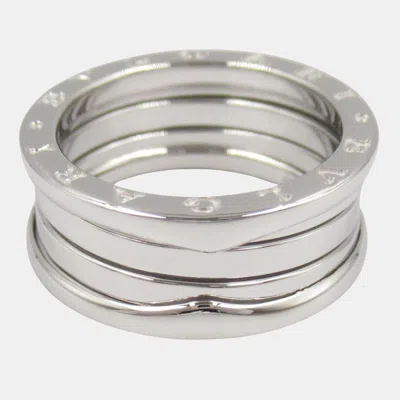 Pre-owned Bvlgari B-zero1 3 Bands 18k White Gold Ring Eu 56