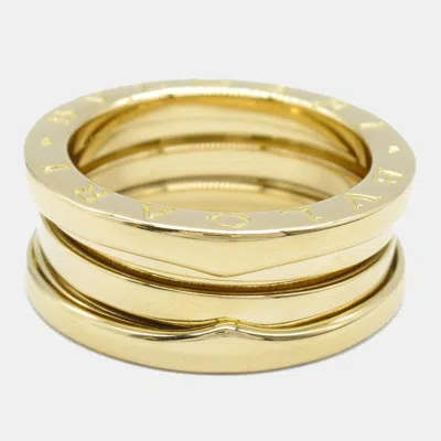 Pre-owned Bvlgari B-zero1 3 Bands 18k Yellow Gold Ring Eu 52