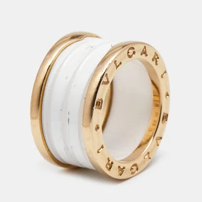 Bvlgari B. Zero1 4-band Ceramic 18k Rose Gold Ring