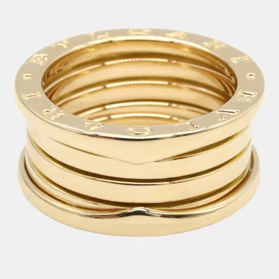 Pre-owned Bvlgari B-zero1 4 Bands 18k Yellow Gold Ring Eu 55