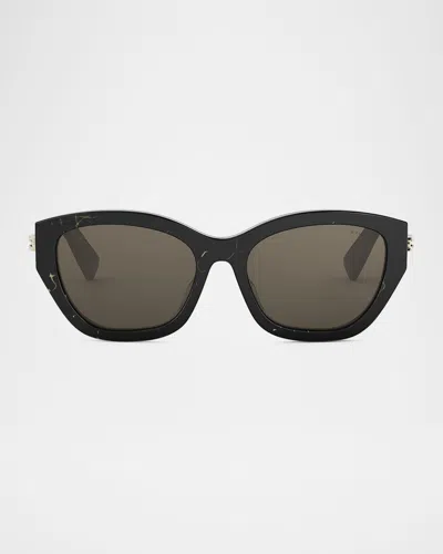 Bvlgari B. Zero1 Acetate Cat-eye Sunglasses In Black