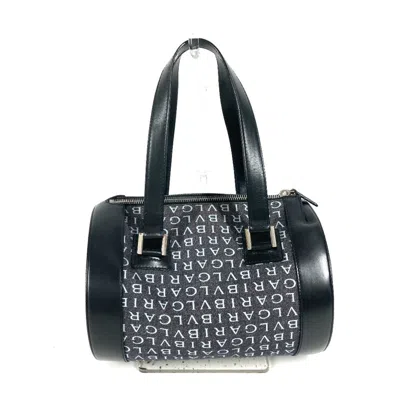 Pre-owned Bvlgari B. Zero1 Blue Leather Handbag Shoulder Bag () In Black