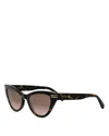 Bvlgari B. Zero1 Cat Eye Sunglasses, 54mm In Havana/brown