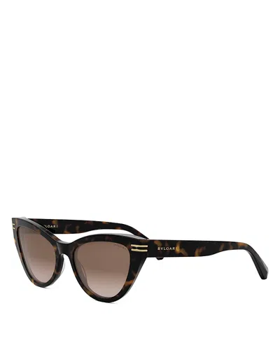 Bvlgari B. Zero1 Cat Eye Sunglasses, 54mm In Havana/brown