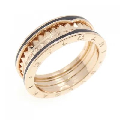 Pre-owned Bvlgari B. Zero1 Ceramic Pink Gold (18k) Band Ring ()