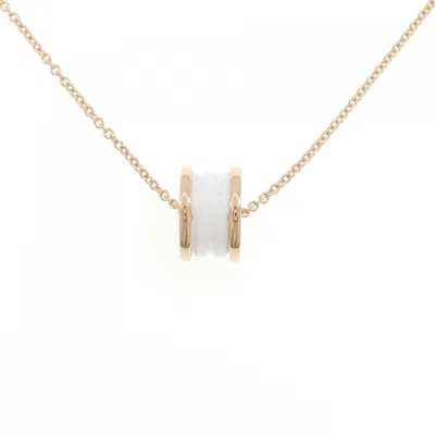 Pre-owned Bvlgari B. Zero1 Ceramic Pink Gold (18k) Necklace ()