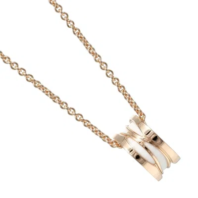 Pre-owned Bvlgari B. Zero1 Ceramic Pink Gold (18k) Necklace () In Multi