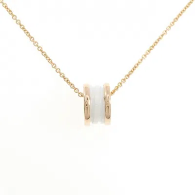 Pre-owned Bvlgari B. Zero1 Ceramic Pink Gold Necklace () In Multi