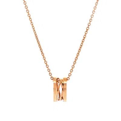 Bvlgari B. Zero1 Design Legend Zaha Hadid Pendant Necklace 18k Rose Gold