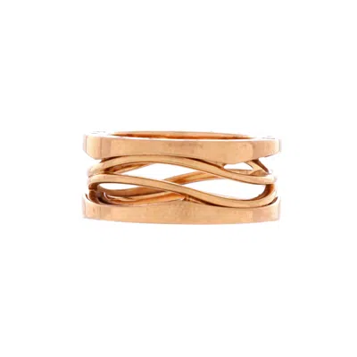 Bvlgari B. Zero1 Design Legend Zaha Hadid Three Band Ring 18k Rose Gold