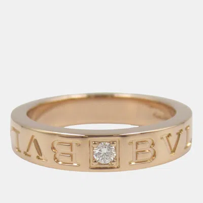 Pre-owned Bvlgari B-zero1 Diamond 18k Pink Rose Gold Eu 50