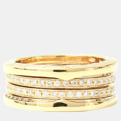 Pre-owned Bvlgari B-zero1 Full Diamond Ring 750yellow Gold