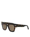 Bvlgari B. Zero1 Geometric Sunglasses In Havana/brown Solid