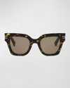 Bvlgari B. Zero1 Geometric Sunglasses In Brown