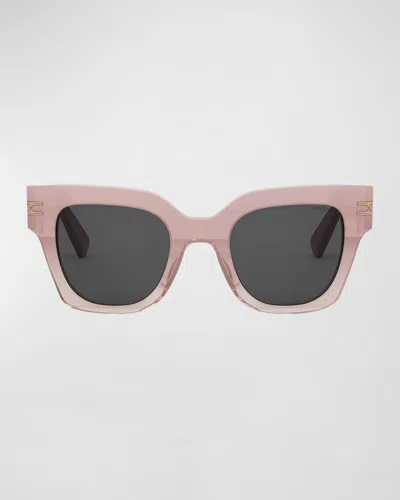 Bvlgari B. Zero1 Geometric Sunglasses In Pink